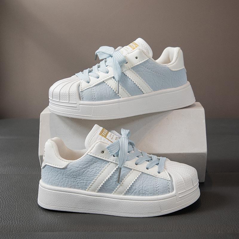 Girls shell head white shoes children 2025 new spring and autumn middle and older children's casual board shoes