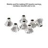 50Pcs Silver Bracelet Beads Pendant Alloy Bead Cap DIY Jewelry Findings  Professional Jewelry Makers