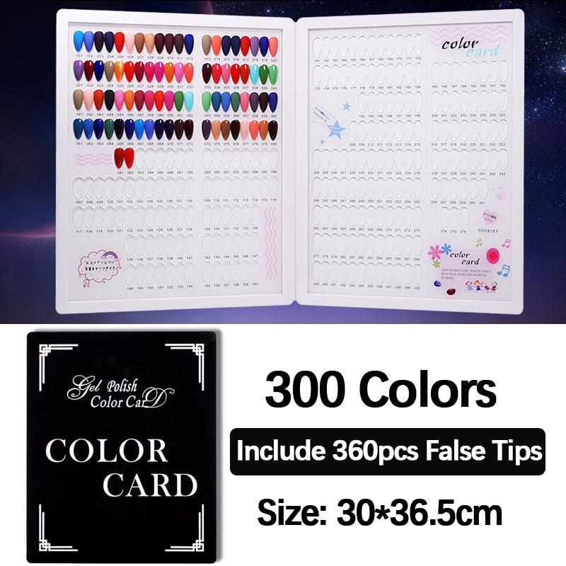 400/528/120 Farben Nagel-Anzeigebuch, Leder-Acryl-Abdeckung, Gel-Nagellack-Anzeige, Farbkarte mit falschen Spitzen und Regal