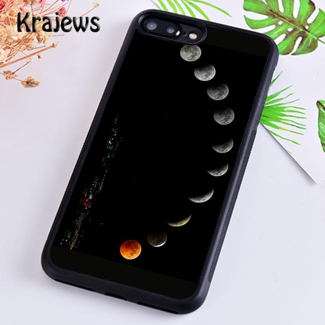 Krajews Moonlight Moon Phases Phone Case Cover For iPhone 16 15 SE2020 14 6 7 8 Plus 11 12 13 Pro Max Plus Coque Shell Fundas
