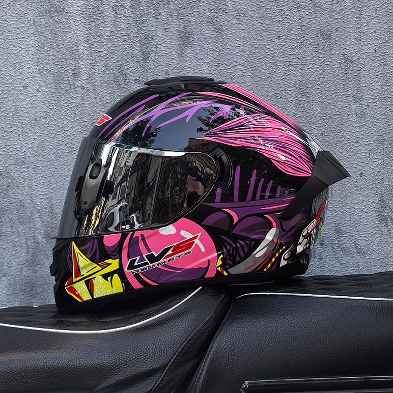 Imitation Street Car Helmet Men's Motorcycle 3C Electric Vehicle Full Helmet Autumn and Winter Knight Double Mirror Riding