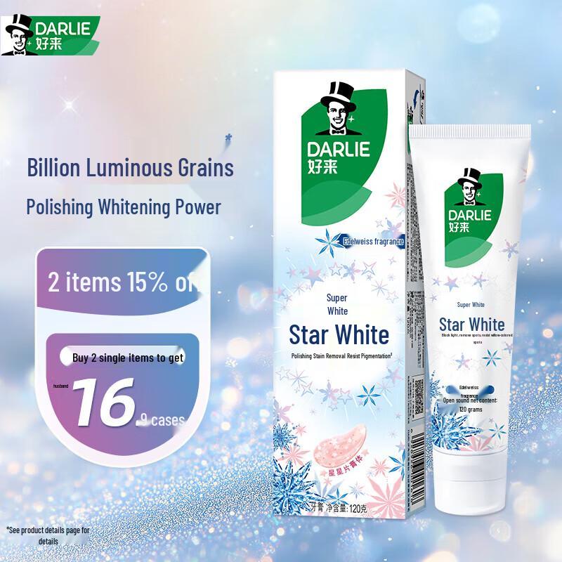 Darlie Starry White Edelweiss Whitening Toothpaste 2-Pack