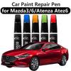 Pro Mazda 3 Atenza Atez 6 Opravné tužky na lak Škrabance Oprava v černé bílé červené modré Opravná barva2