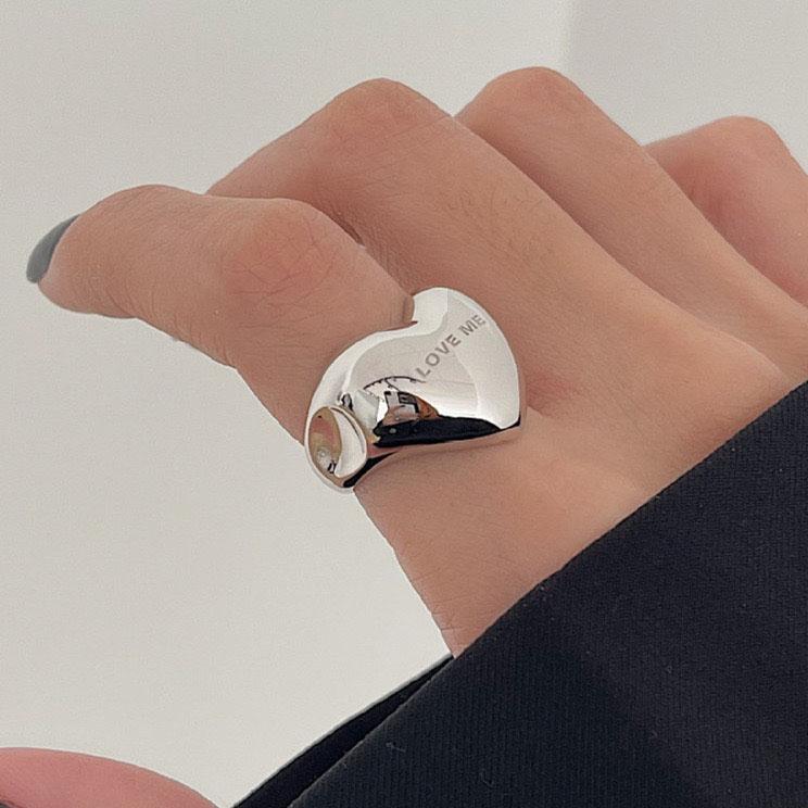 

BF CLUB 925 Sterling Rings for Women Fashion Geometric Handmade Irregular Strip Ring Party Christmas Gift resizable