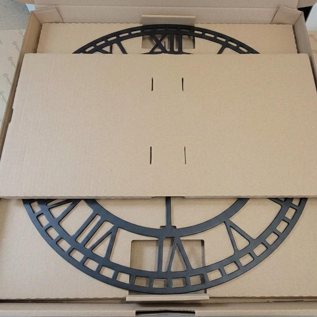 Large Black Metal Wall Clock 80cm