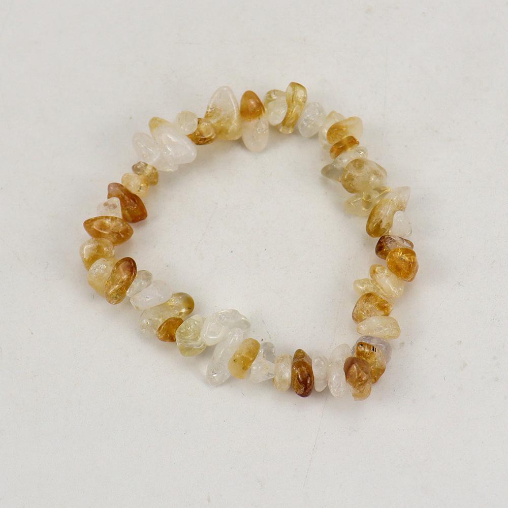 Handmade Beaded Natural Crystal Crushed Stone Bracelet B54