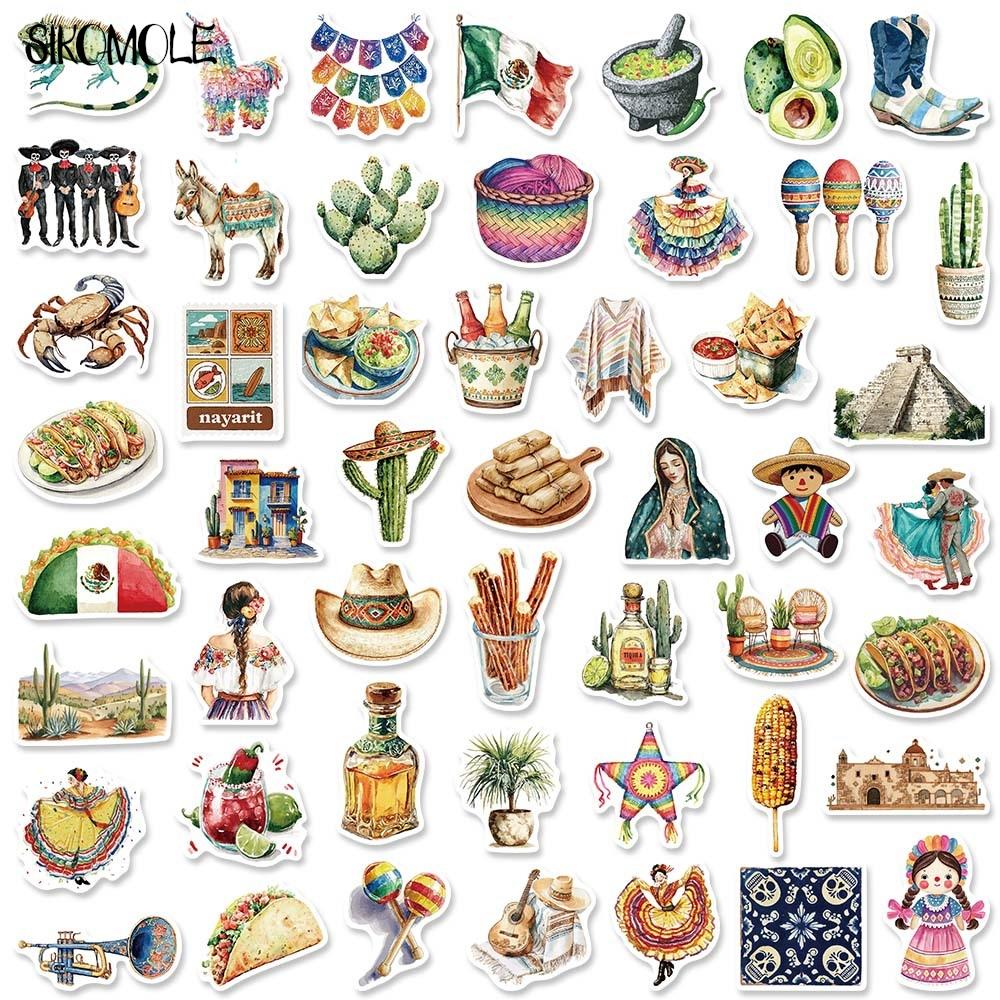 10 30 50Pcs Classic Toy Vintage Mexican Aesthetic Stickers Decals Skateboard Notebook Guitar Luggage Water Cup Diy Decor Sticker