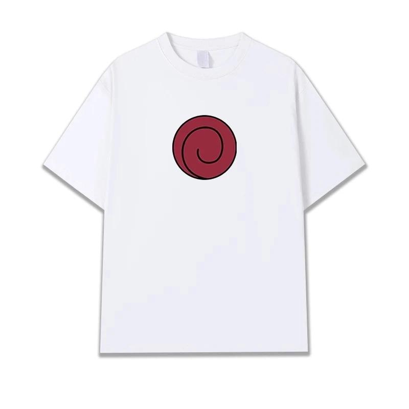 New Trendy Childrens Tshirt Hot Selling Vortex Naruto Sasuke Pure Cotton Doublesided Printed Parentchild Short Sleeved Shirt