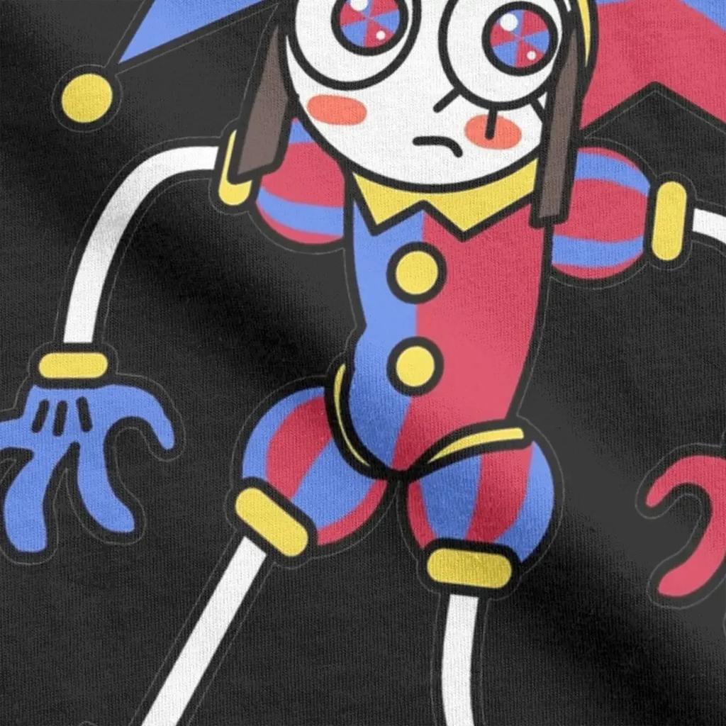 Erkekler Pomni The Amazing Digital Circus Tişört Pamuklu Giysiler Günlük Kısa Kollu Yuvarlak Yaka Tişört Doğum Günü Hediyesi Tişörtler