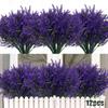 Realistic Vivid Lavender Artificial Ferns & Flowers Stickers