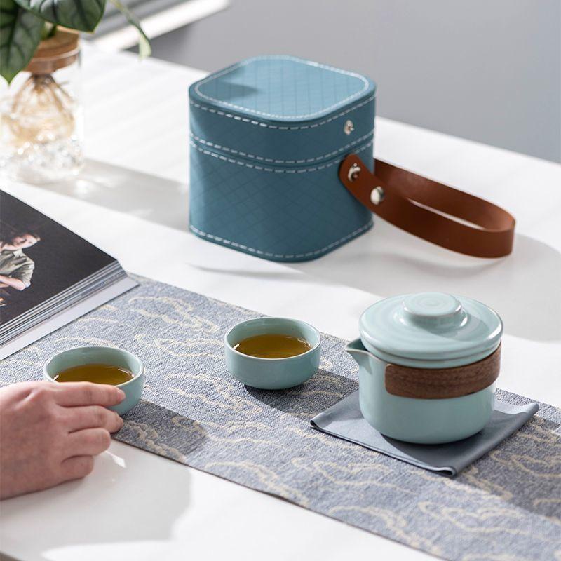 Ru Kiln Travel Tea Set Travel Kuaike Hotel Banking Enterprise Company Business Activities Send Customer Souvenirs