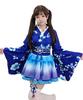 Milky Time Yukata, Japanese Style Miniskirt, Cute Cosplay Halloween Costume Set, Summer Festival, Oiran (Blue)