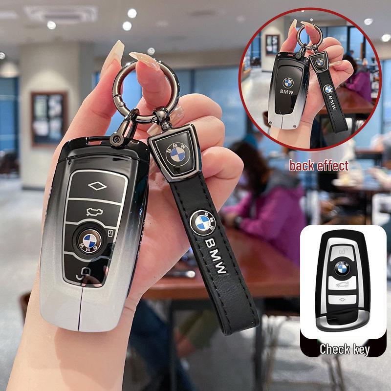 Compatible Key Shell for BMW 1, 3, 5, 7 Series, X1, X2, X3, X5, iX3, and i3 Models, plus Metal 530 and 325Li Buckles.