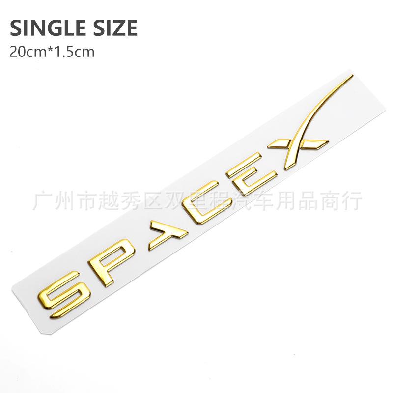 For Tesla Model 3 Y S X DUAL MOTOR Emblem 3D SPACX emblem Accessories Underlined Letters Logo Performance Badge Trunk Sticker