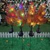 Colorful Solar Pine Tree Lamp Realistic Waterproof Landscape Lawn Lamp Cordless Creative Christmas Garden Floor Lamp