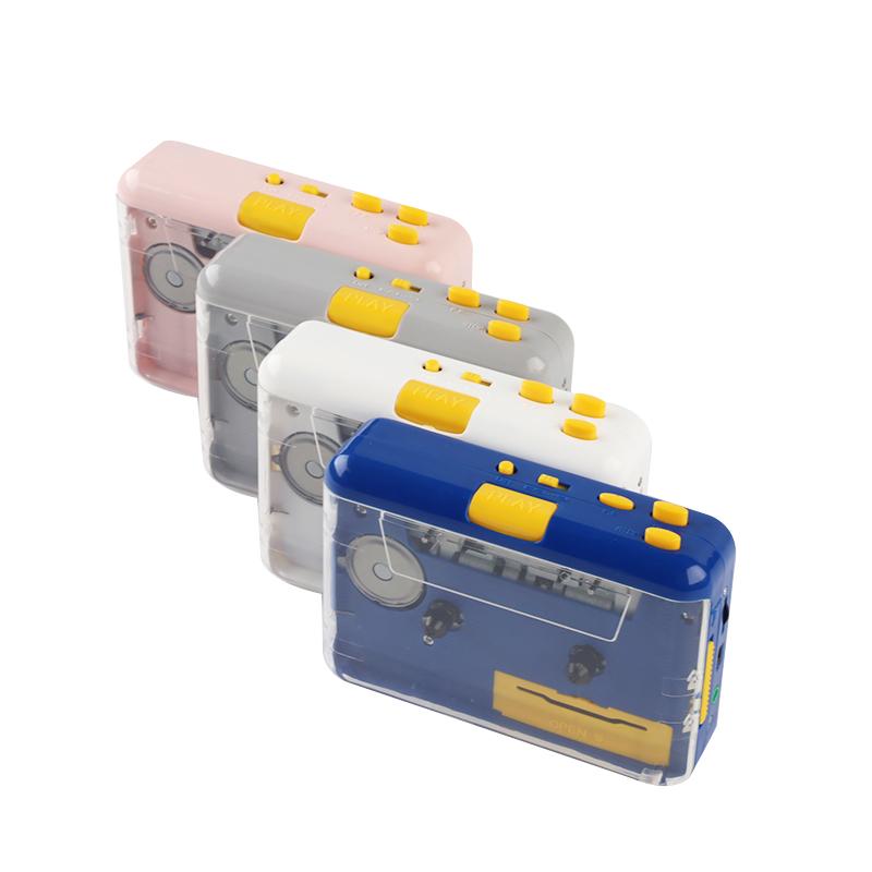 Custom Kassetten Rekorder Tragbare Transparente Stereo MP3 Converter Audio Player Auto Stop Walkman Cassette Player