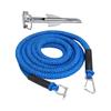 Shore-Side Mooring Rope for Small Boat Stops, Elastic Dock Line Set with Beach Stake and Quick Clip Connection