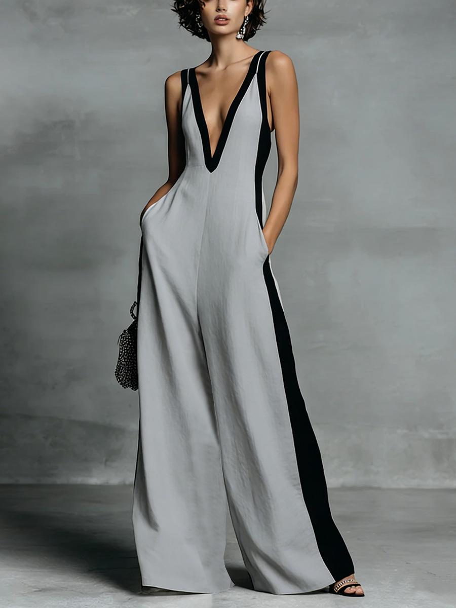 Women s European Chic Jumpsuit L