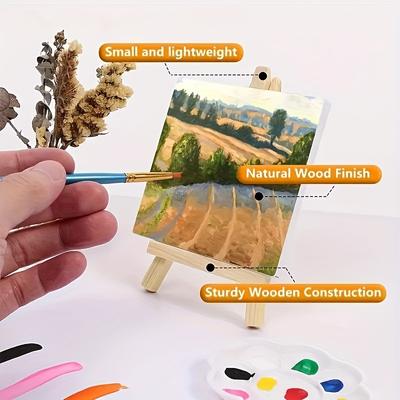 Student Kunst Schildersezel 3 Stuks Houten Canvasborden Speciale Gereedschappen voor Olieverf DIY Doodle School 10x10cm