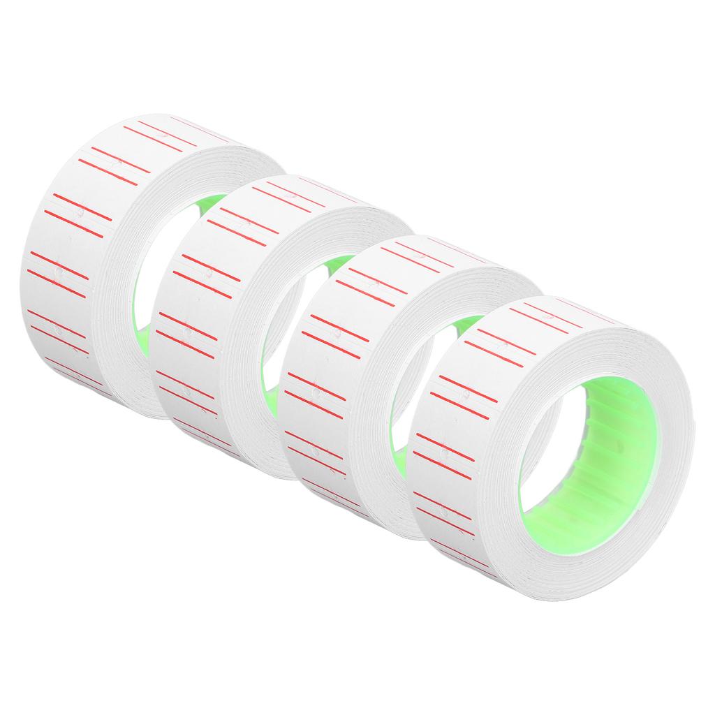 30 Rolls 15000Pcs Labels Price Stickers Single Row Tag Paper for MX5500 Gun Labeller 21x12mm