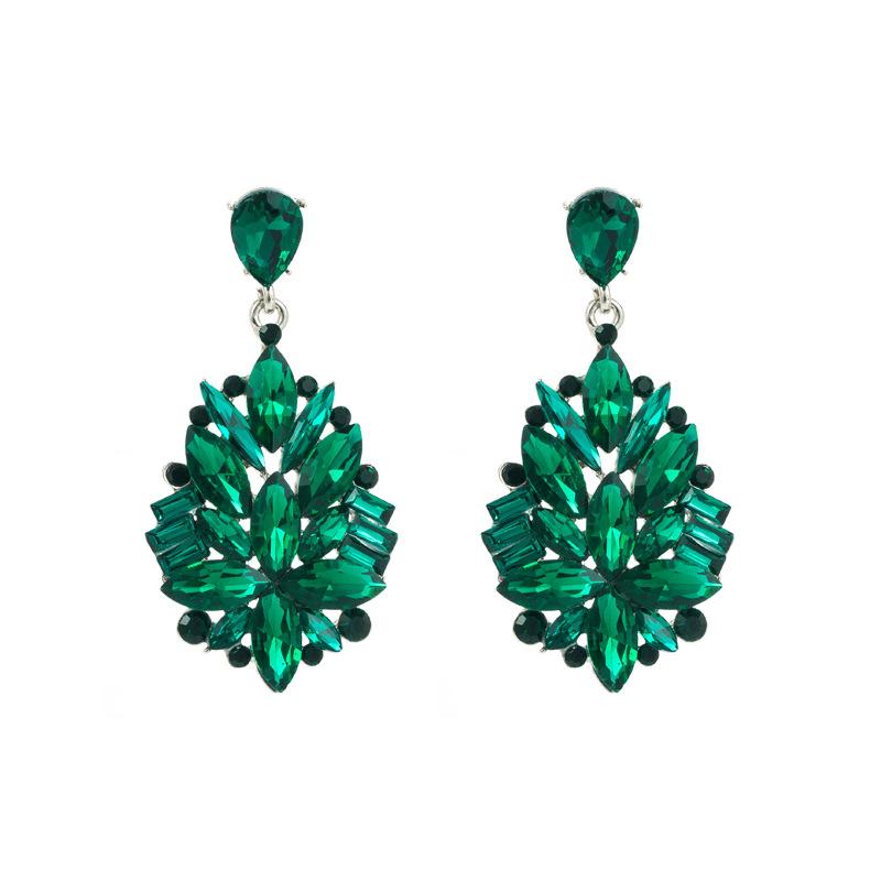 New Style Fashionable Alloy High-end Ear Jewelry for Women, with A Dance Party Vibe and Retro Style Ear Pendants зелёный