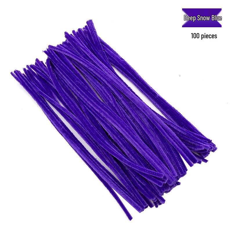 Encrypted Pipe Cleaners: Dense, Thickened 8mm White Strips with Mixed Colors for Handmade DIY Bouquets