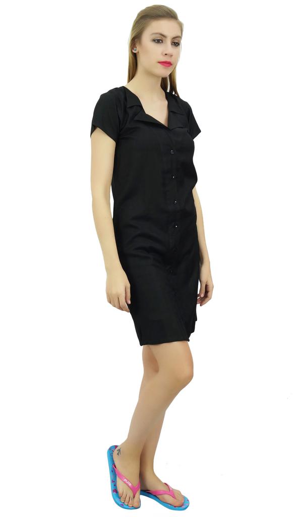 Bimba Womens Aqua Blue Long Shirt Getting Ready Buttondown Night