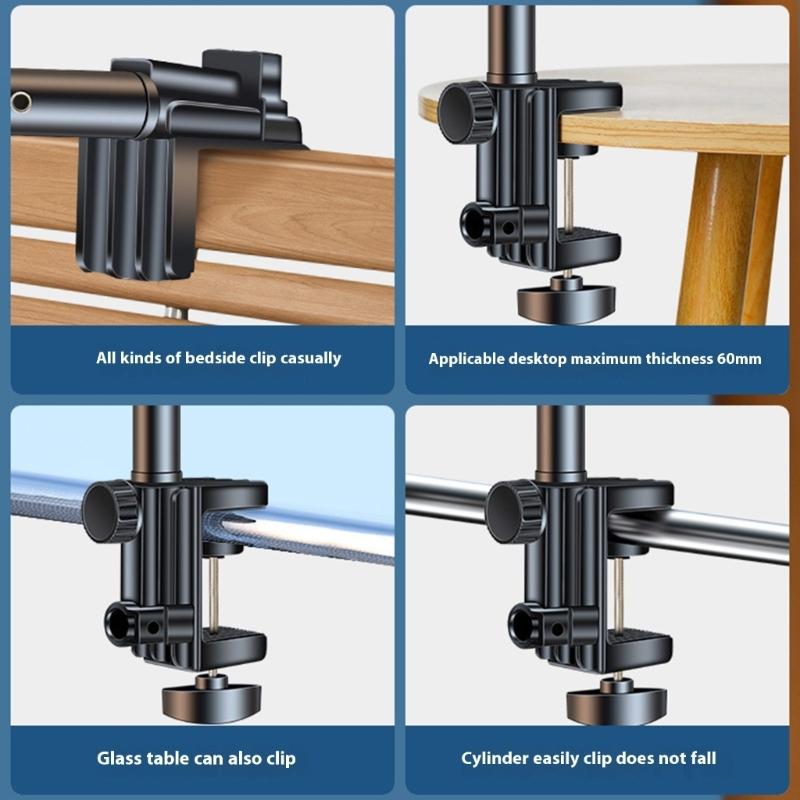 Tablet Stand Adjustable Foldable Tablet Stand Holder with 360 Degree Rotation for 4-12.9inch Phone Cellphone Tablet