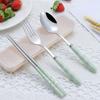 Tableware Set Portable Cutlery Set Dinnerware Set 3Pcs Stainless Steel Knife Fork Spoon Travel Flatware Sets With Box