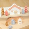 Montessori Holzbaumspielzeug Tier Balance Stapelbausteine Spiel Frühe Kindheit Bildung Kreatives Spiel für Kleinkinder 1-3