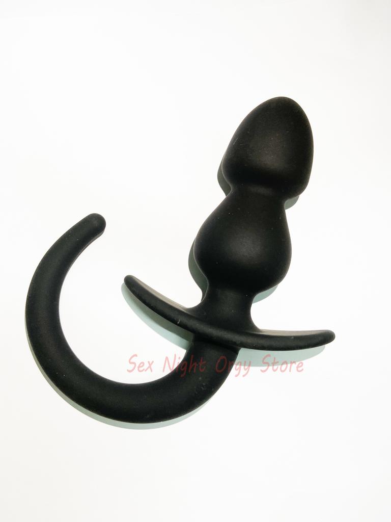 Puppy Play Silicone Dog Tail Plug Erotic Anal Sex Toys for Women Men Slave Game Role Play Pup Tail  G-spot Massage Butt Plug