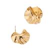 Folded Irregular Earrings Textured Surface Women's Earrings New Metal Earrings