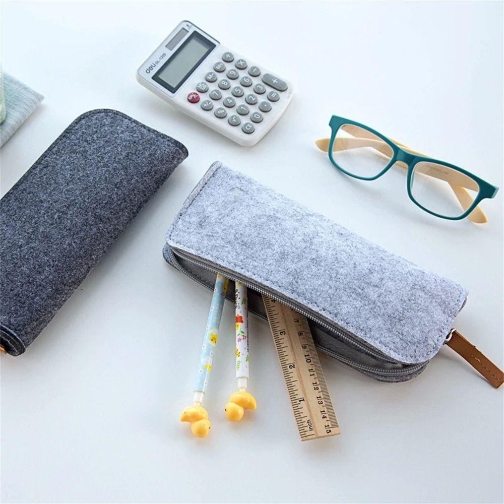 For Girls Felt Cloth Sunglasses Case Stationery Organizer Felt Pencil Case Pen Pouch Pencil Bag