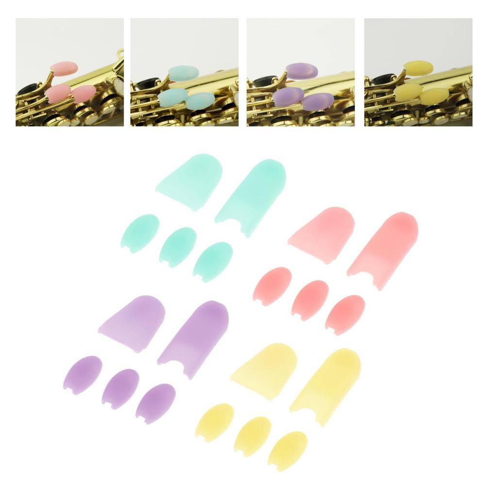 1 Set Saxophone Colored Thumb Rest Cushions Palm Key Pads Parts