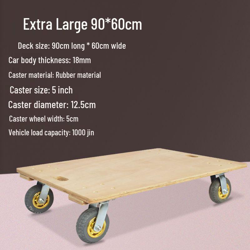 Robuster hölzerner Schildkröten-Auto-Wagen mit leisen Universalrädern