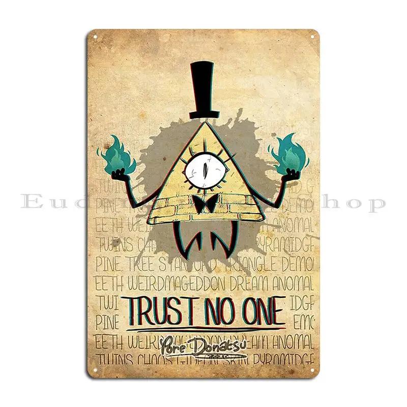 Gravity Gravity Falls Reality is an Illusion bill cipher spell Zodiac Metal Living Room Painting Wall Decor Tin Sign Poster