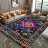 Luxurious Colorful Bohemian Persian-Inspired Mat Stain Resistant Machine Washable Polyester Mat Indoor Outdoor Large Area Mat