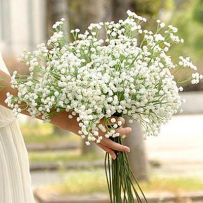 Buquê de festa de casamento de seda falsa flor artificial Gypsophila decoração de casa