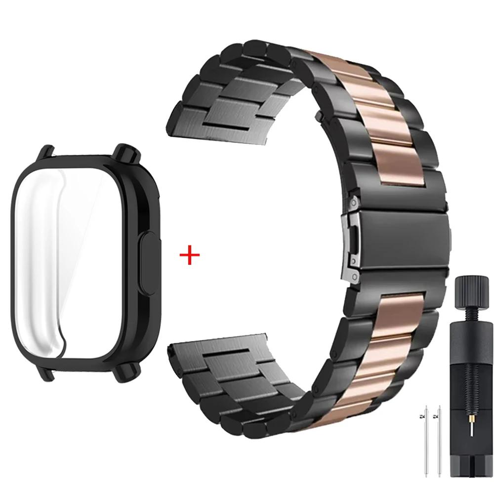 TPU Case+Stainless Steel Strap For Redmi Watch 5 Active Soft Case For Xiaomi Redmi Watch 5 Lite Luxury Metal Watchband Correa
