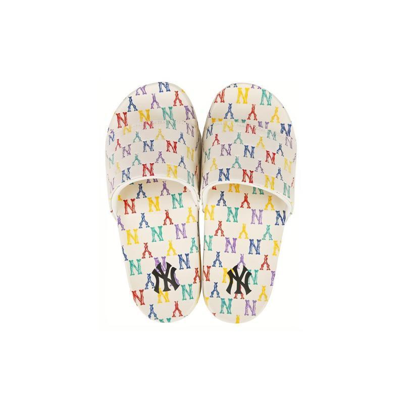 MLB MONOGRAM Reading Collection Abrasion Resistant Slide Slippers Unisex White Sneakers 32SHHM111-50W