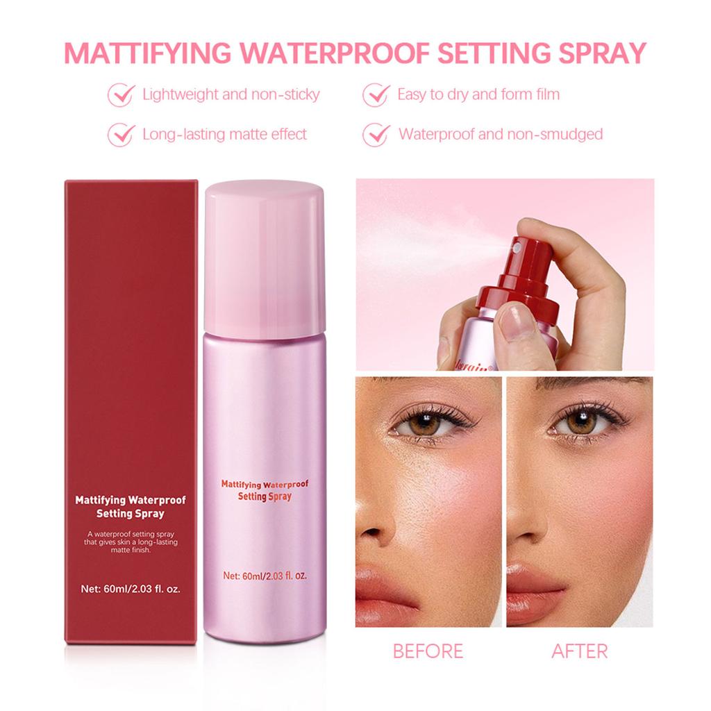 Langanhaltendes mattes Make-up-Fixierspray Hydratisierender Nebel für verschiedene Hauttypen Wasserdichtes Finish Ölkontroll-Fixierspray