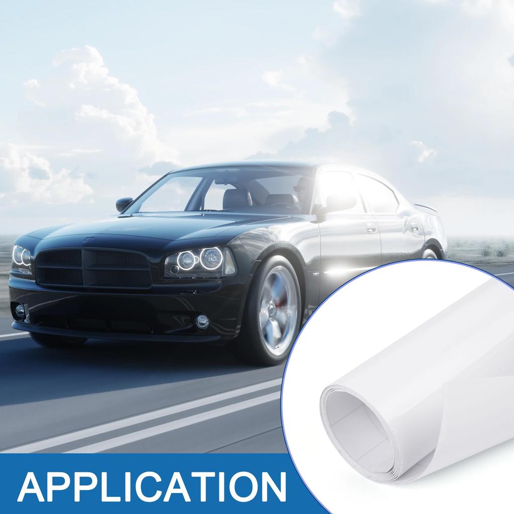 ABSOPRO Gloss White 152cm X 60cm Car Film Wrap Sticker White Bubble-Free Self-Adhesive Vinyl,