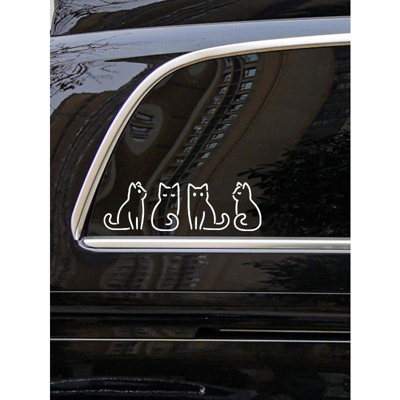 

Набор из 4 маленьких наклеек с изображением кошек и животных для окон автомобиля one-size белый