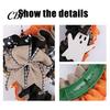Spooky Door Wreath 15 Inch Halloween for Front Door, Rustic Ruffle with Home Decoration Ghost And Burlap Bow Fireplace Walls Windows Gothic