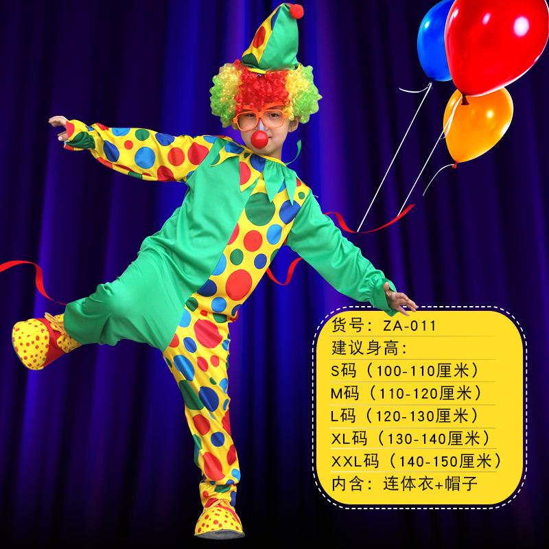 Kinder Clown Bühne Kostüm Kindergarten Aktivität Junge Mädchen Halloween Cosplay Outfit