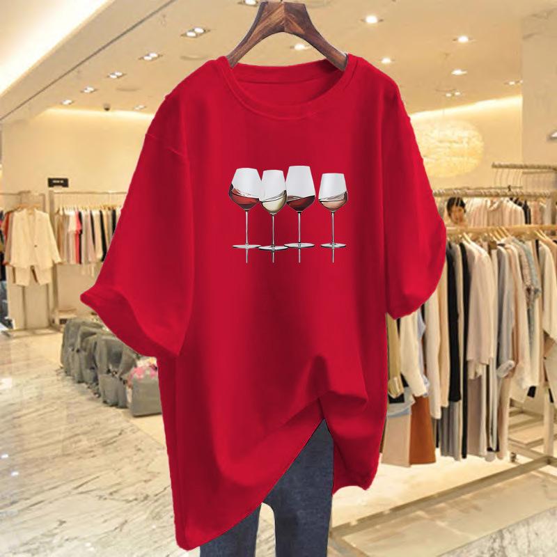 Women's Loose Fit Pure Cotton T-shirt for Spring and Summer