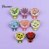 Artistic Floral Gift Bouquet Brooch Pin for Women, Enamel Romantic Flower Jewelry, Durable Zinc Alloy Lapel Coats Dresses And Scarves