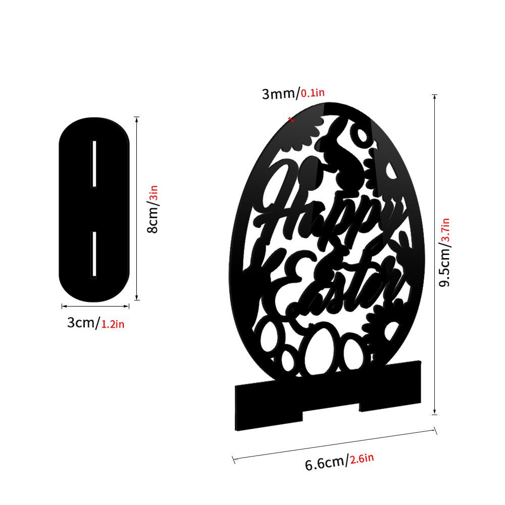 Easter Decorative Ornament Acrylic Bunny Eggs Easter Eggs Mirroor Tabletop Holiday Decoration Home Decor Christmas Ornament Bulk