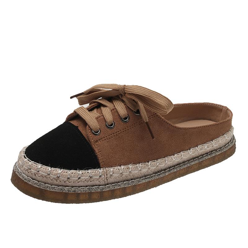 

Французские Xiaoxiangfeng туфли-лодочки на одной педали с полуоткрытой пяткой, женская обувь 2025, новая летняя уличная обувь, сумка с головкой, полушлепанцы 39