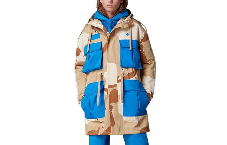 Adidas Jackets Men s Khaki Hooded Thickened Workwear H33494 L